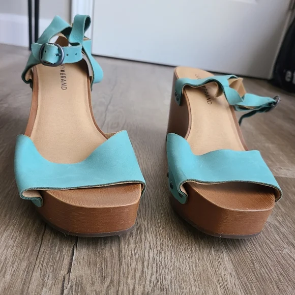 Lucky Brand Wedges Teal size 8 - Picture 5 of 16